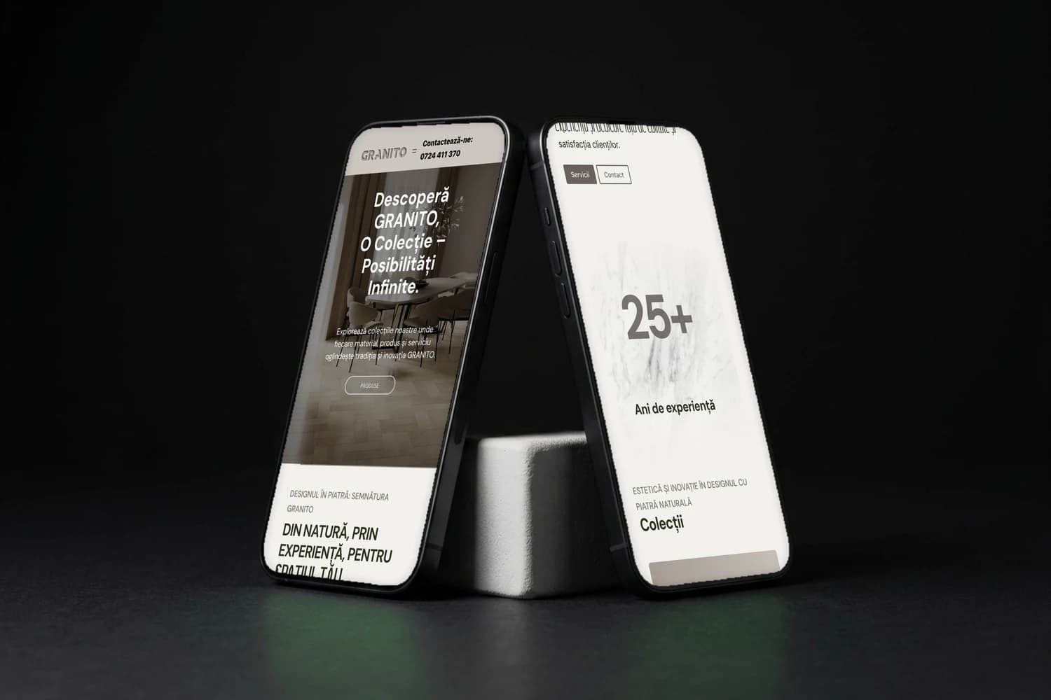 Mockup Granito.ro, website
